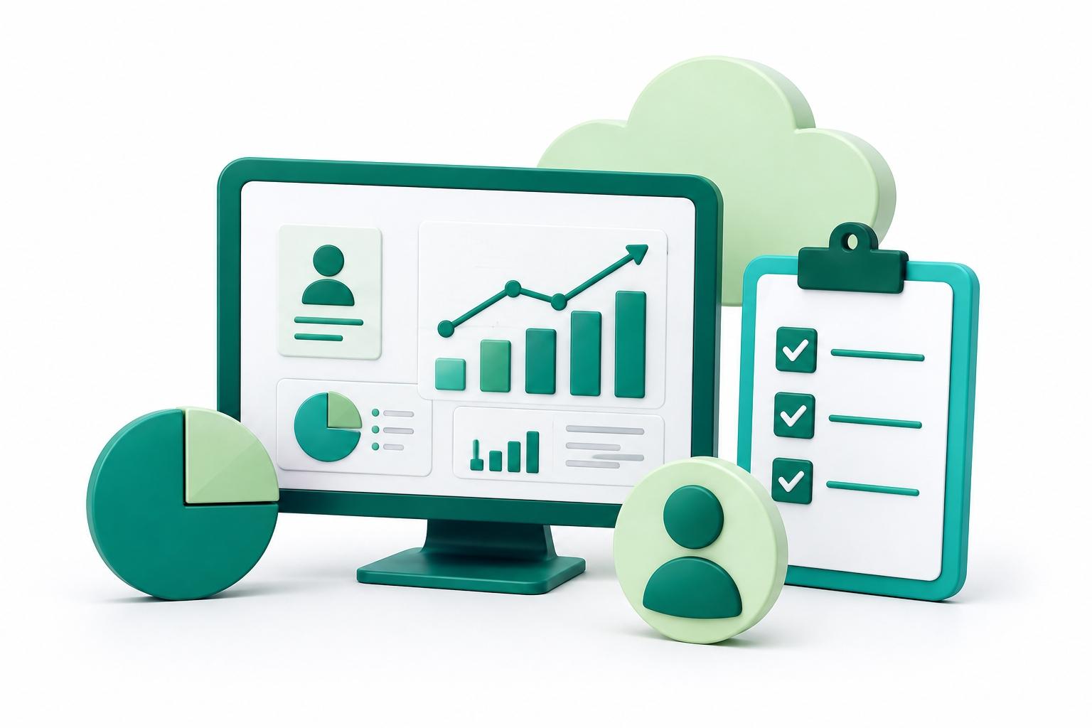 Business operations analytics services illustration