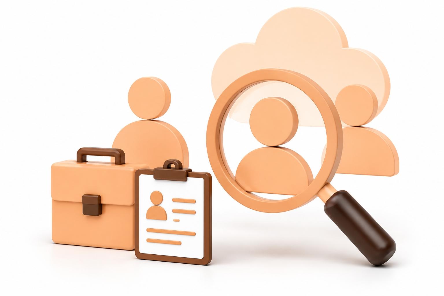 Talent acquisition and career services illustration