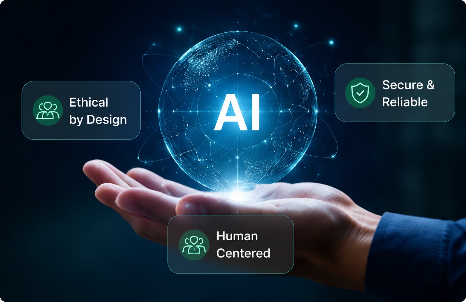 Responsible artificial intelligence concept